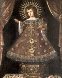 Kind Jezus in zegenende houding